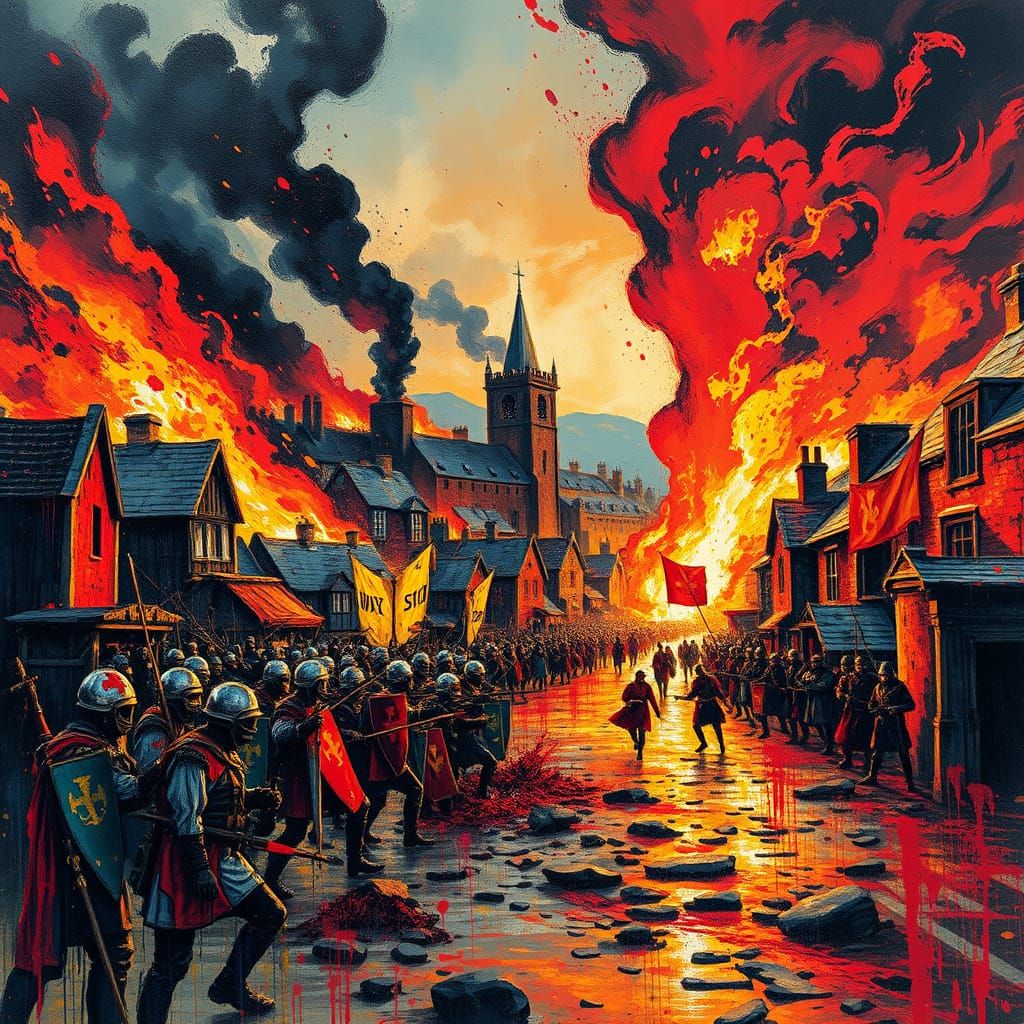 Medieval Scottish Border Town in Flames, Edward I's Sack of ...
