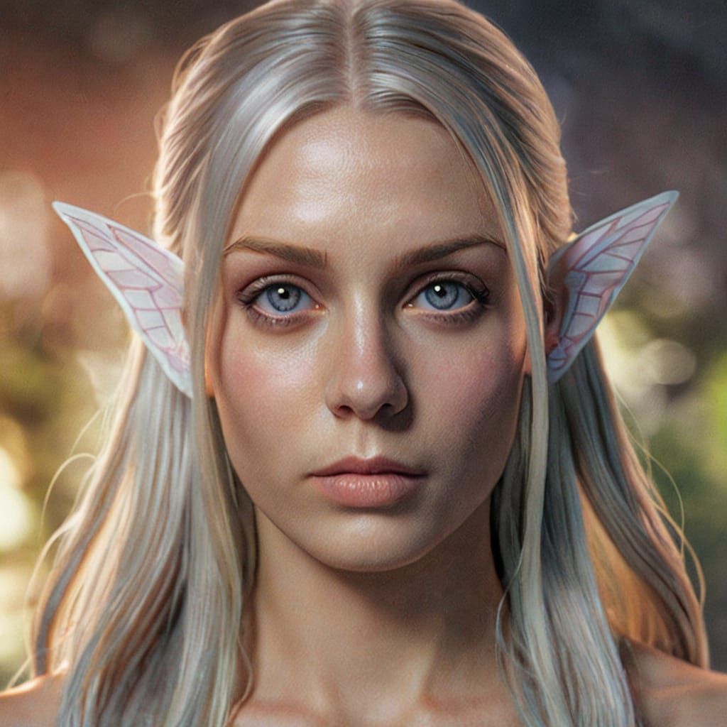 Ethereal Portrait of Tippi with Butterfly in Hyperrealistic ...