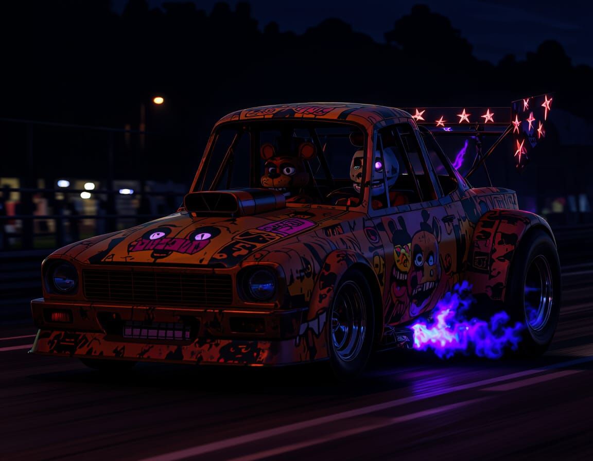 FNAF Dragster Races with Gothic Horror Style