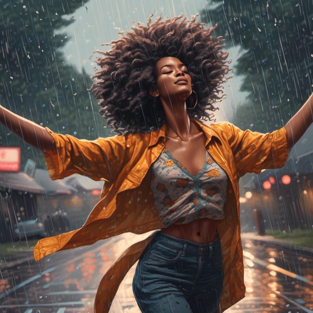 <lora:Big Hair:1.0> beautiful African American woman with a ...