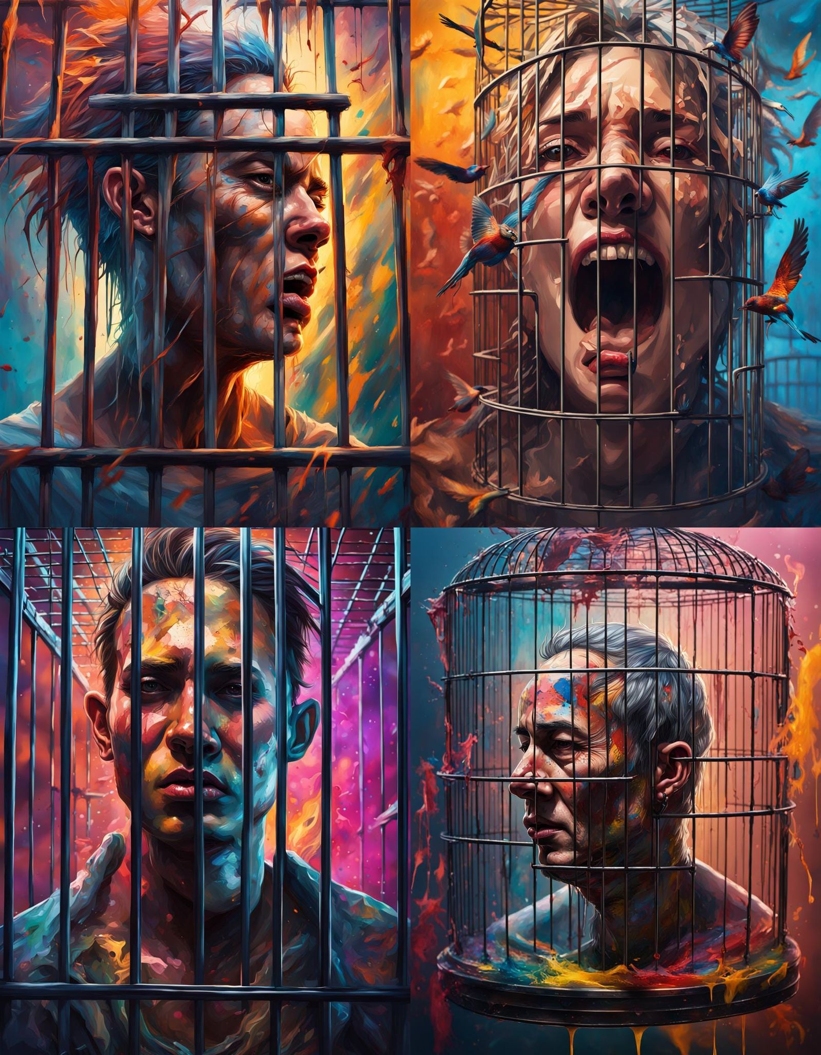 Trapped Freedom: Hyperrealistic Concept Art