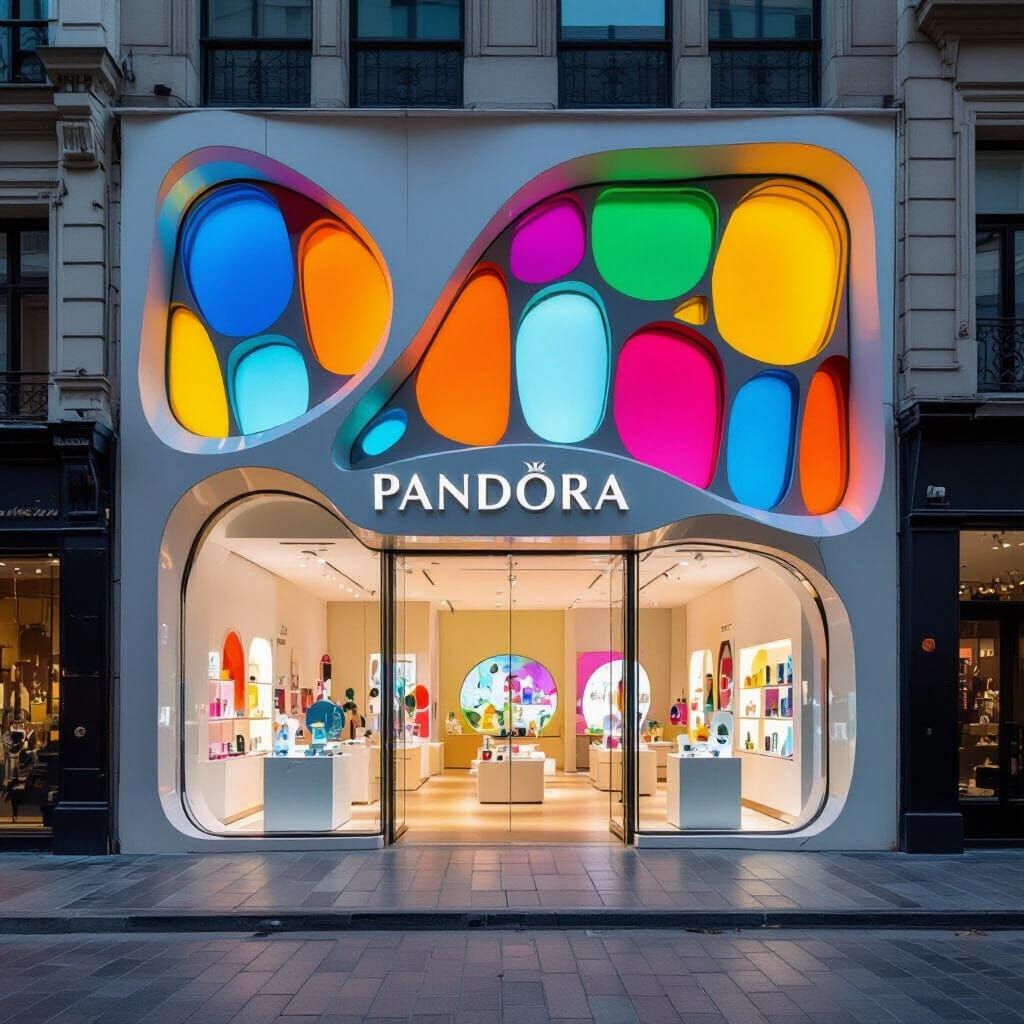 Vibrant Pandora Store Facade Redesign