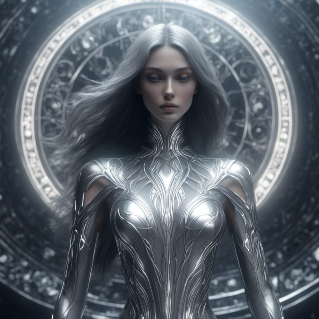 TAROT: The Moon, gray, white and silver, Unreal Engine 5 8K ...