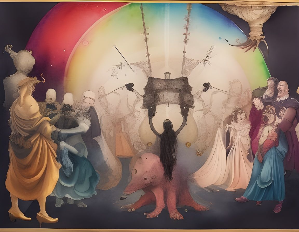 Hamlet's Soliloquy: Fantasycore Watercolor Painting