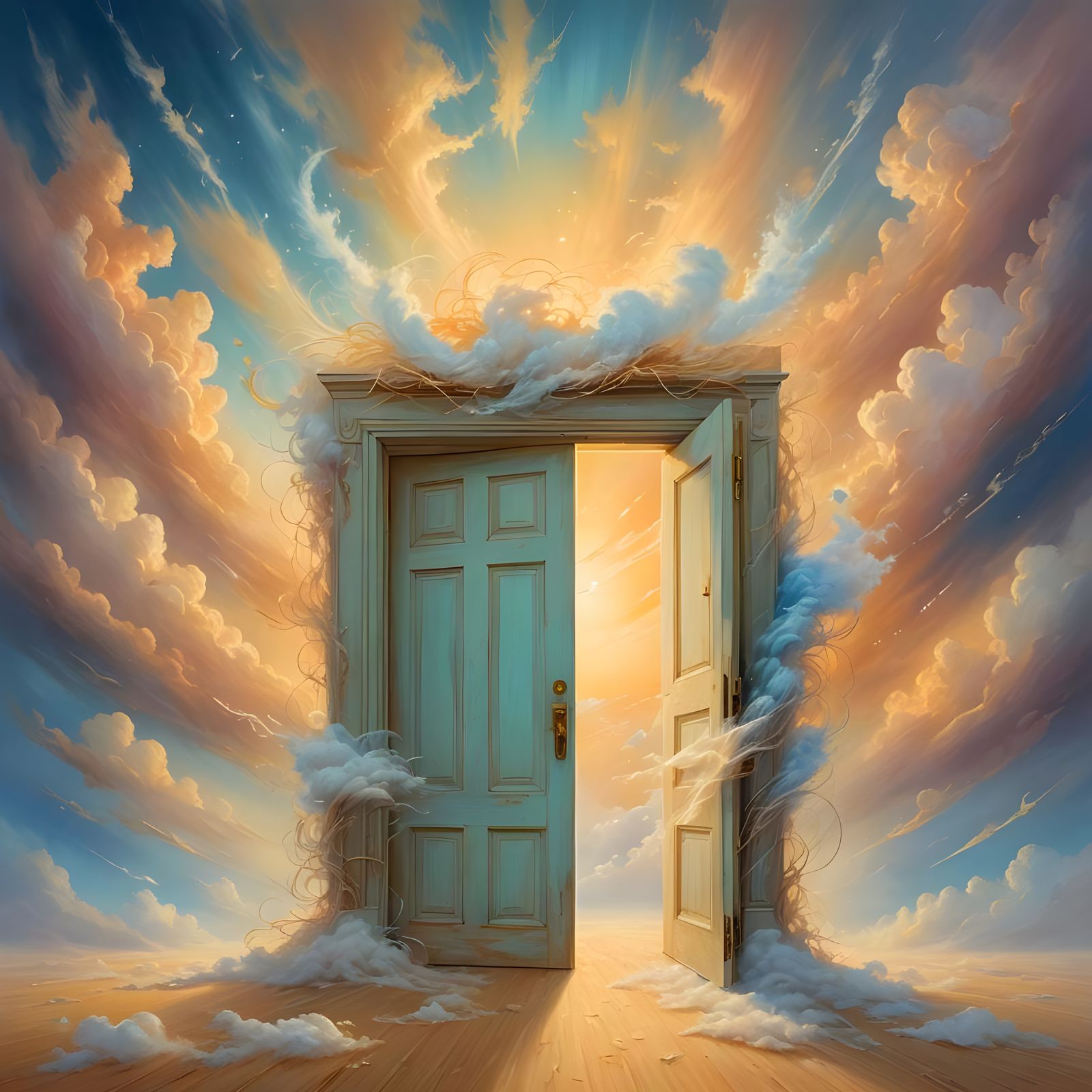 Doorway to Enchanted Realms in Golden Light