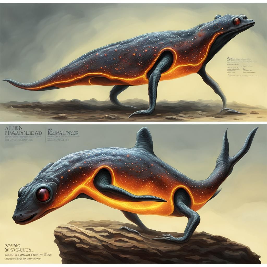 Alien Exoplanet: Speculative Xenobiology Technical Illustrat...