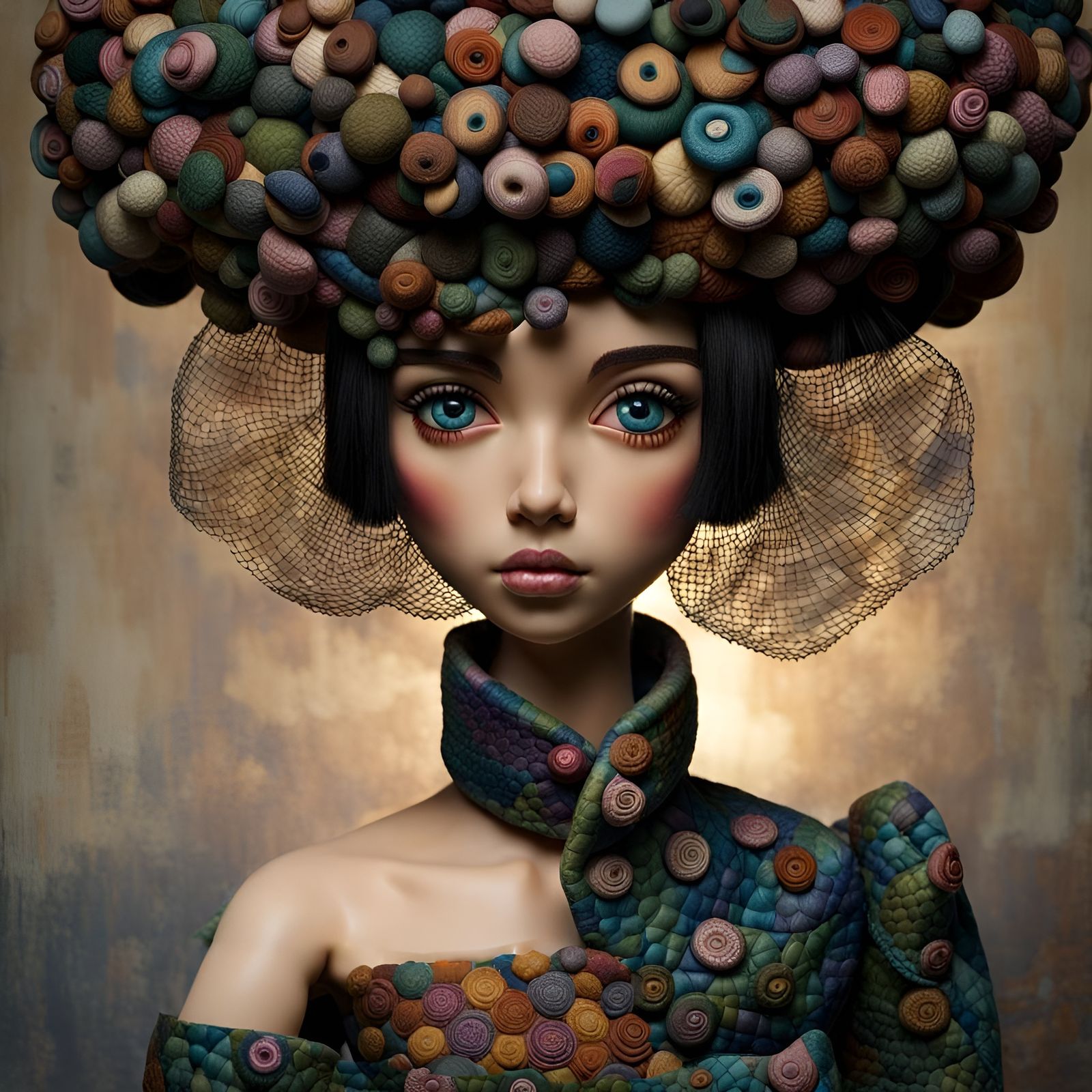 Surreal Patchwork Doll Character Design