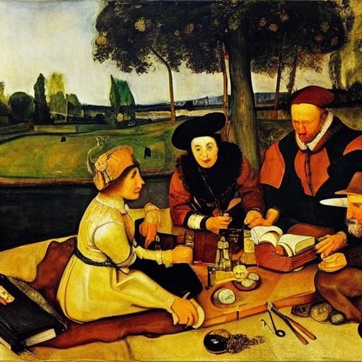 Book Reading and Picnic in Classical Style