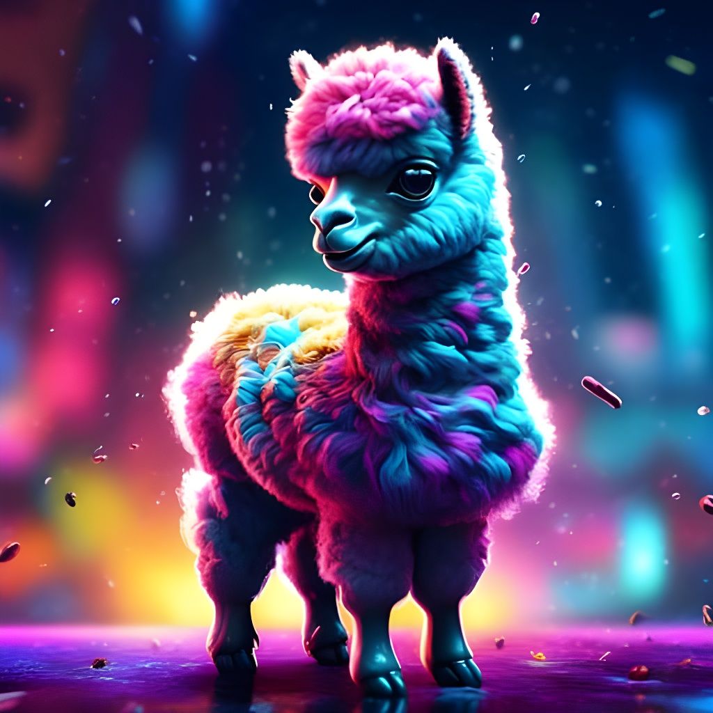 Sweet Baby Alpaca Portrait