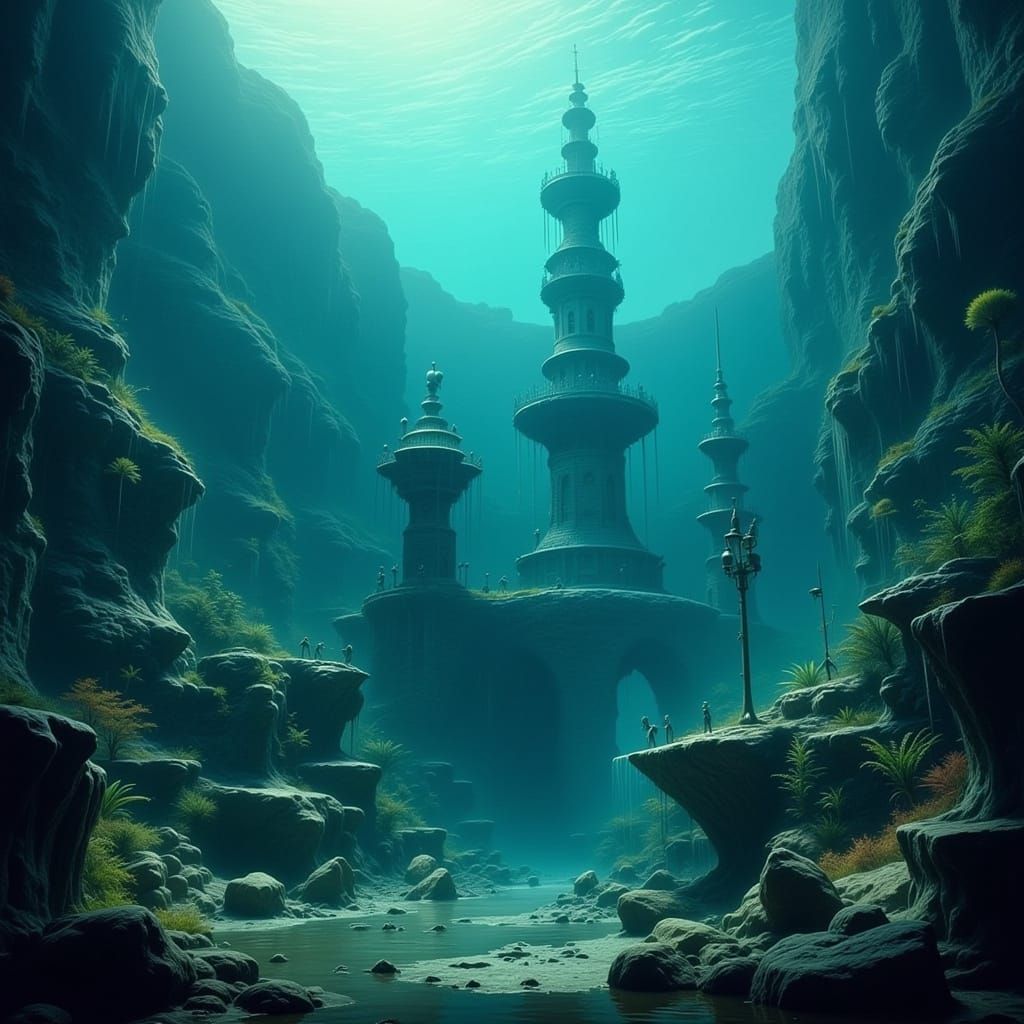 Hyperreal Underwater Civilization Emerges