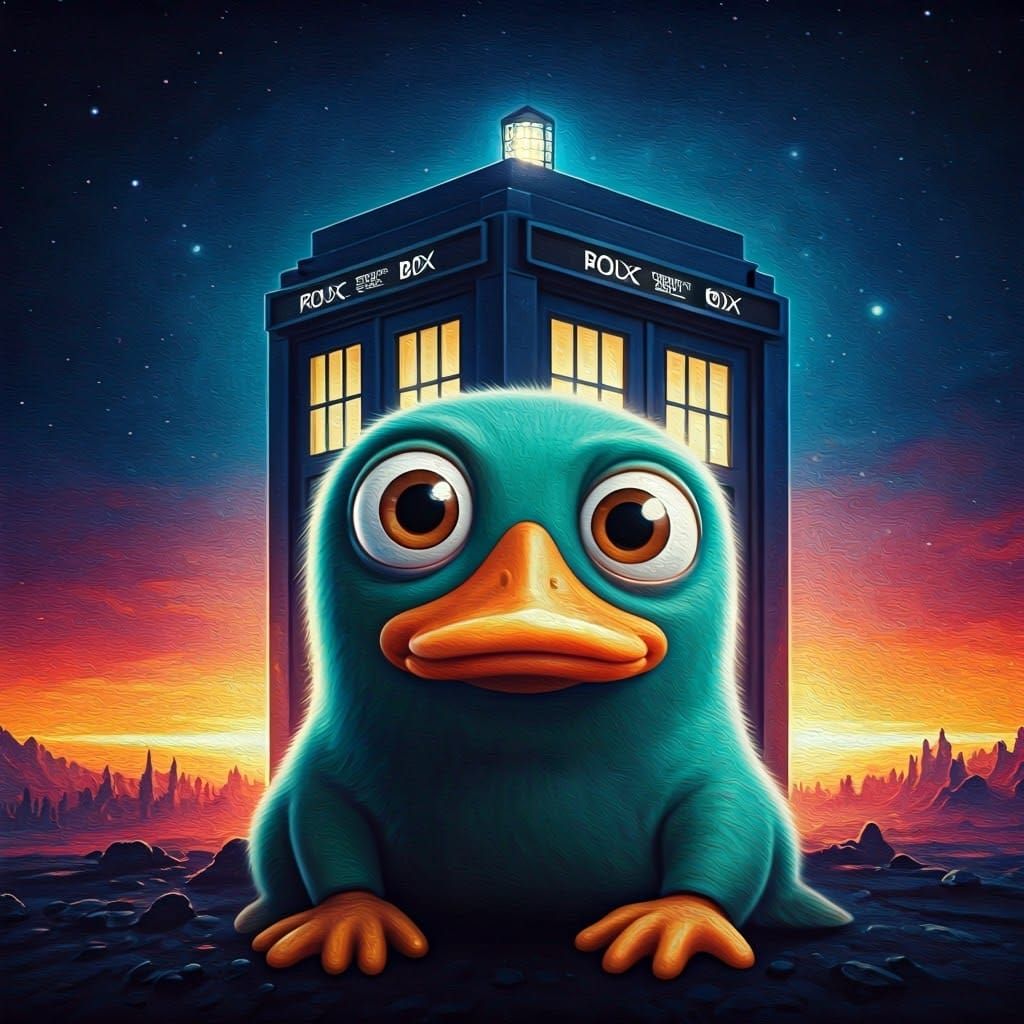Platypus and Tardis in Space: Neo-Impressionist Painting