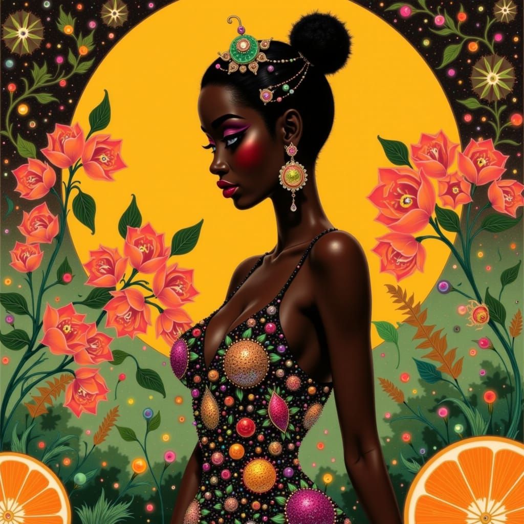 Josephine Baker as Art Deco Cabaret Dancer