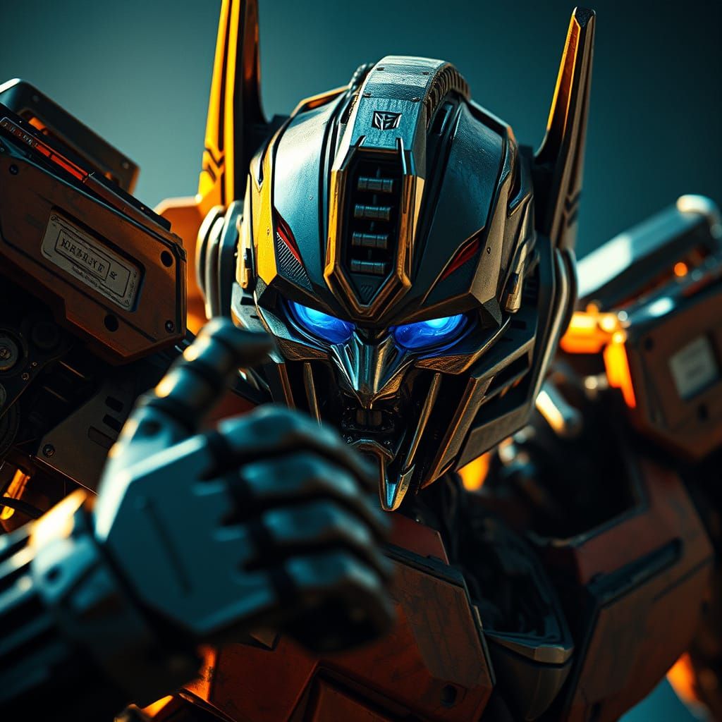 Epic Transformers Scene with Cinematic Lighting and Film Gra...