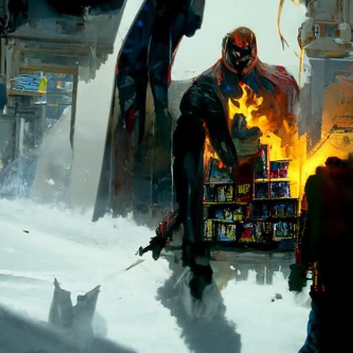 Comic Book Store on Fire: Sinister Fantasy Art