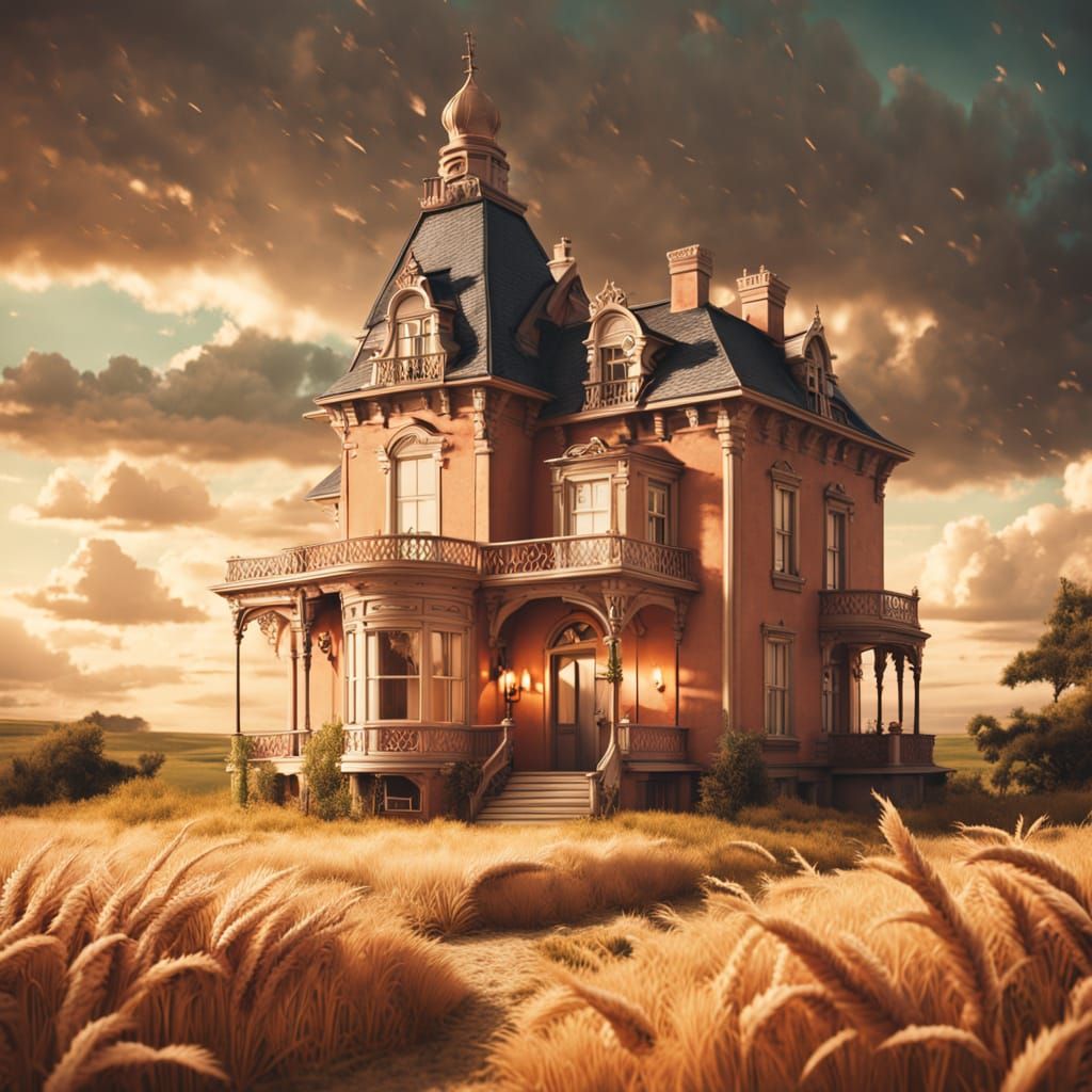 Whimsical Victorian Mansion in Baroque Style