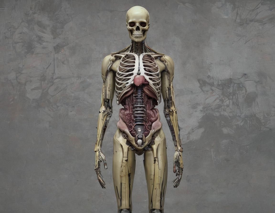 Bionic Body in Dark Cyberpunk Aesthetic