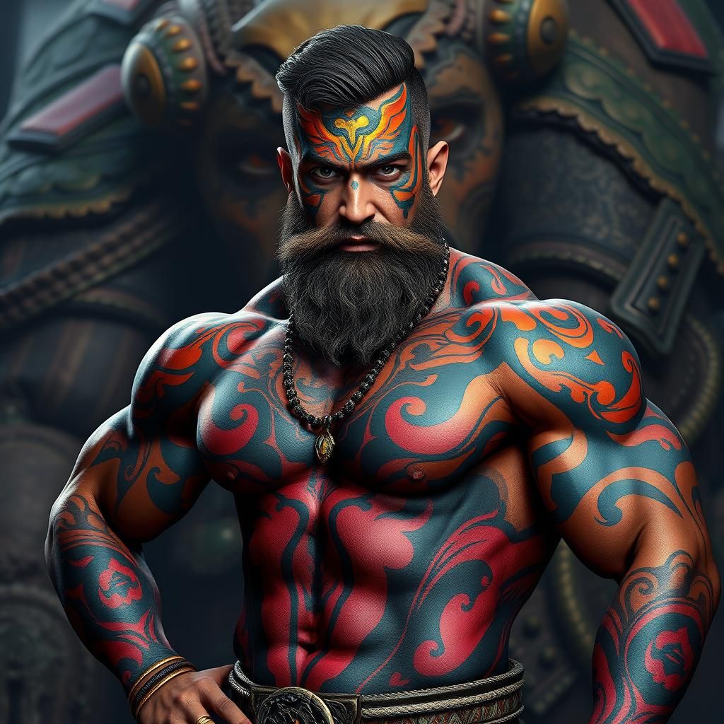 Fantasy Warrior in Greg Rutkowski Style