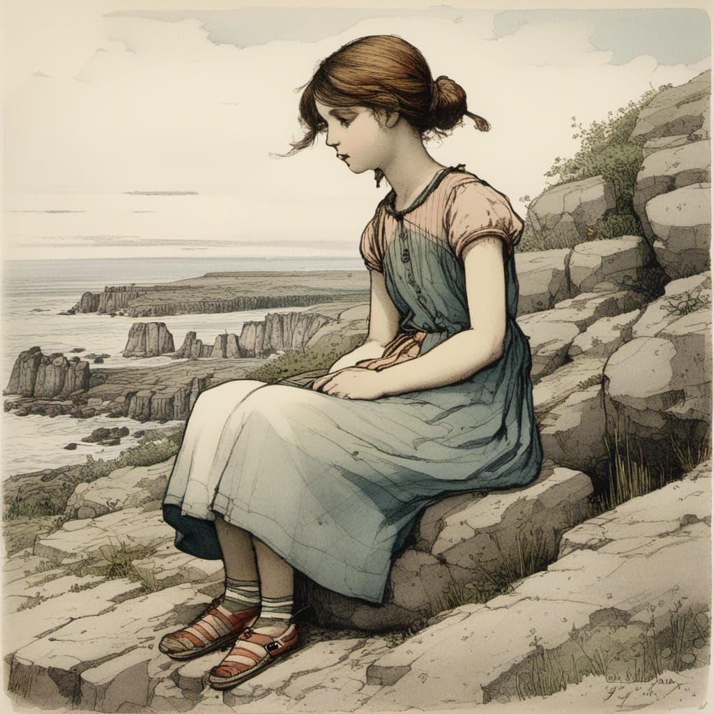 Colorful Portrait of a Cute Girl