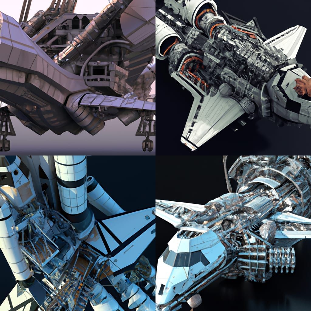 Futuristic NASA Space Shuttle with Intricate Details