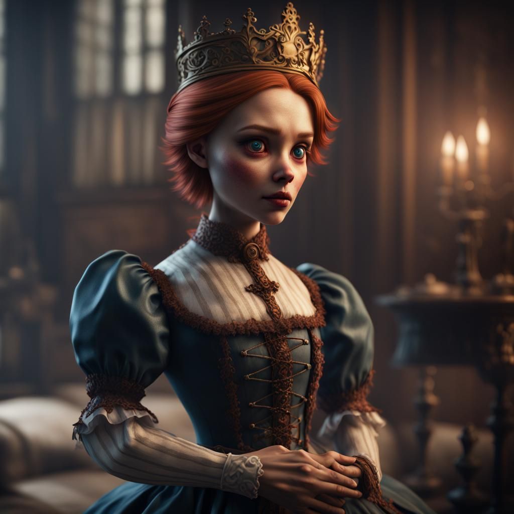 Female Robert Doll: Detailed Matte Painting