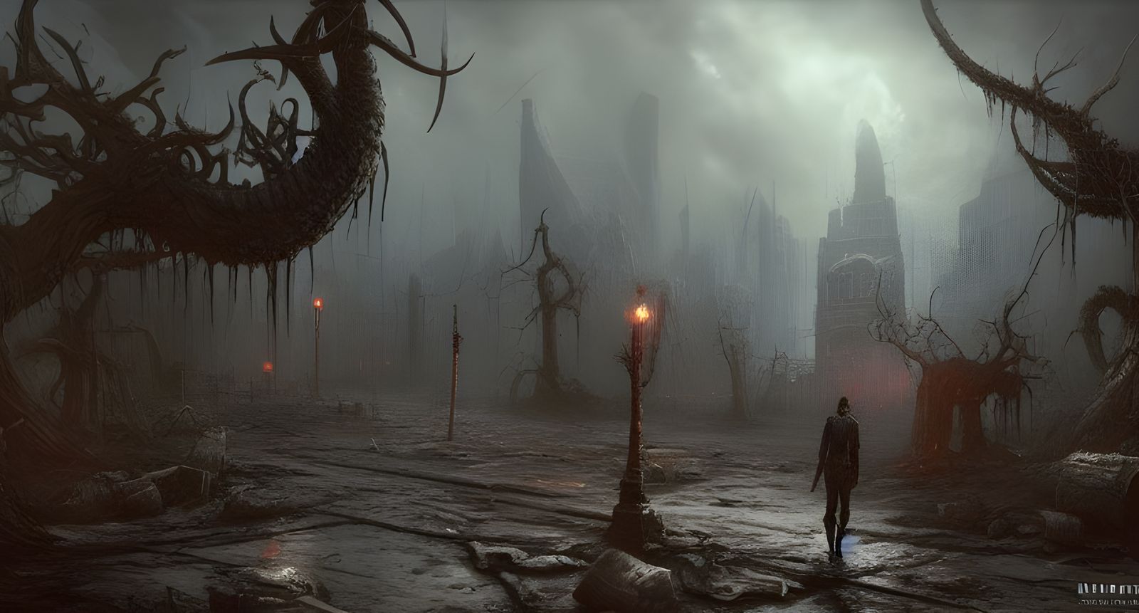 Lovecraftian Elder God Ruins Post-Apocalyptic World