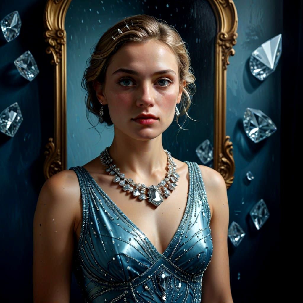 Glamorous Hollywood Starlet in Luxurious Evening Gown