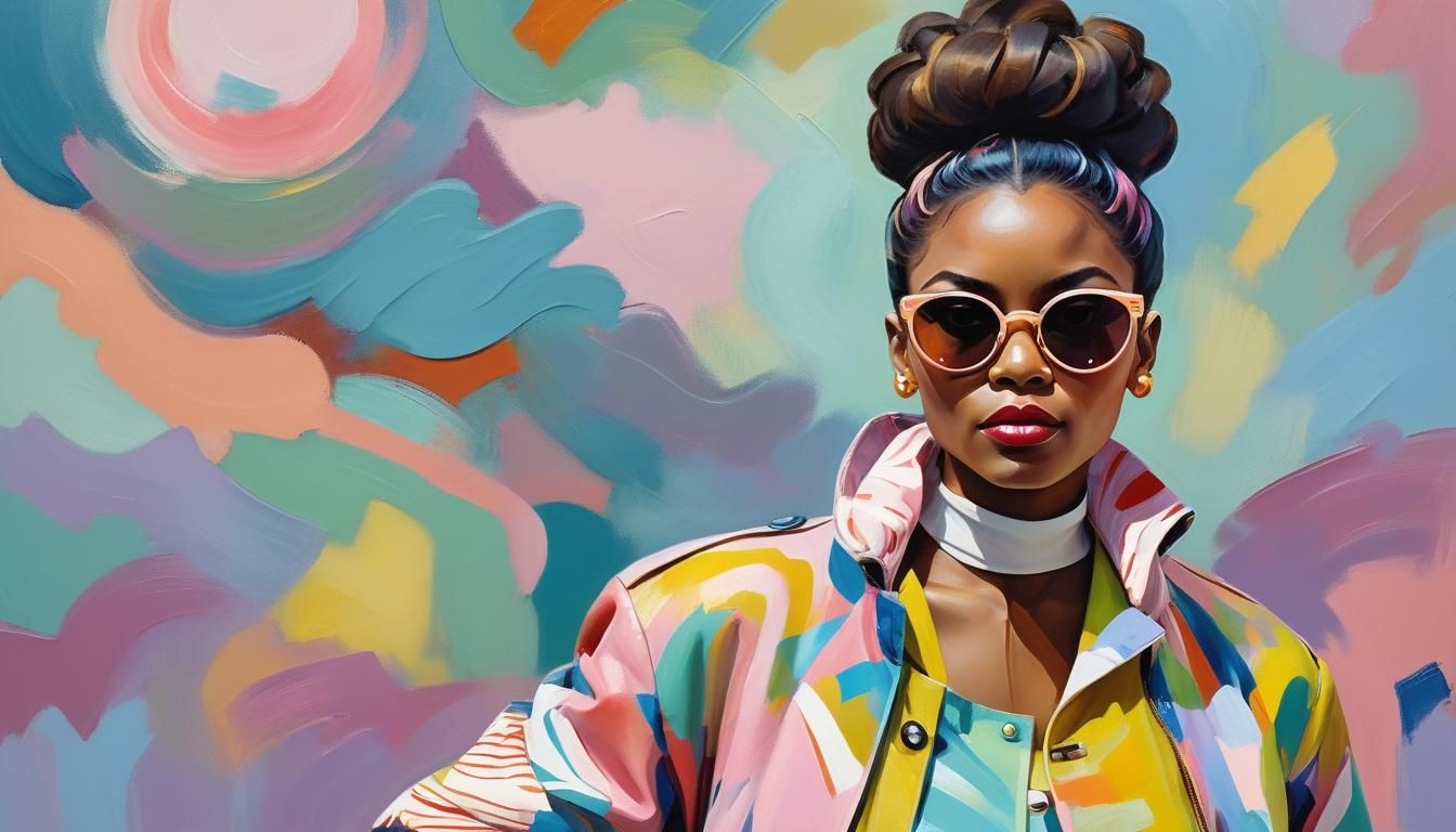 Expressive Portrait in Fauvist Style with Impasto Textures