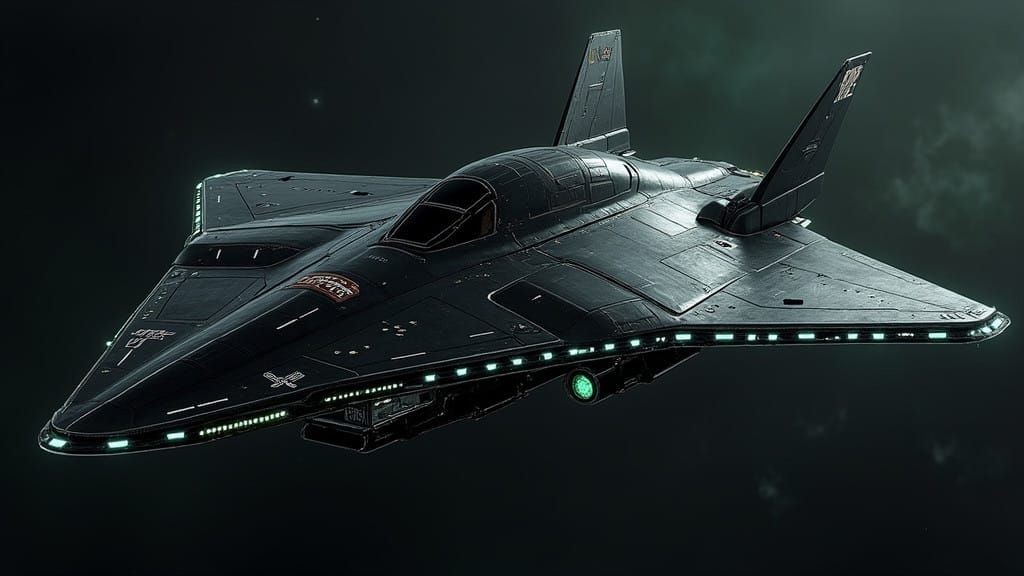 Sleek Combat Vessel in Free Worlds Federation Colors