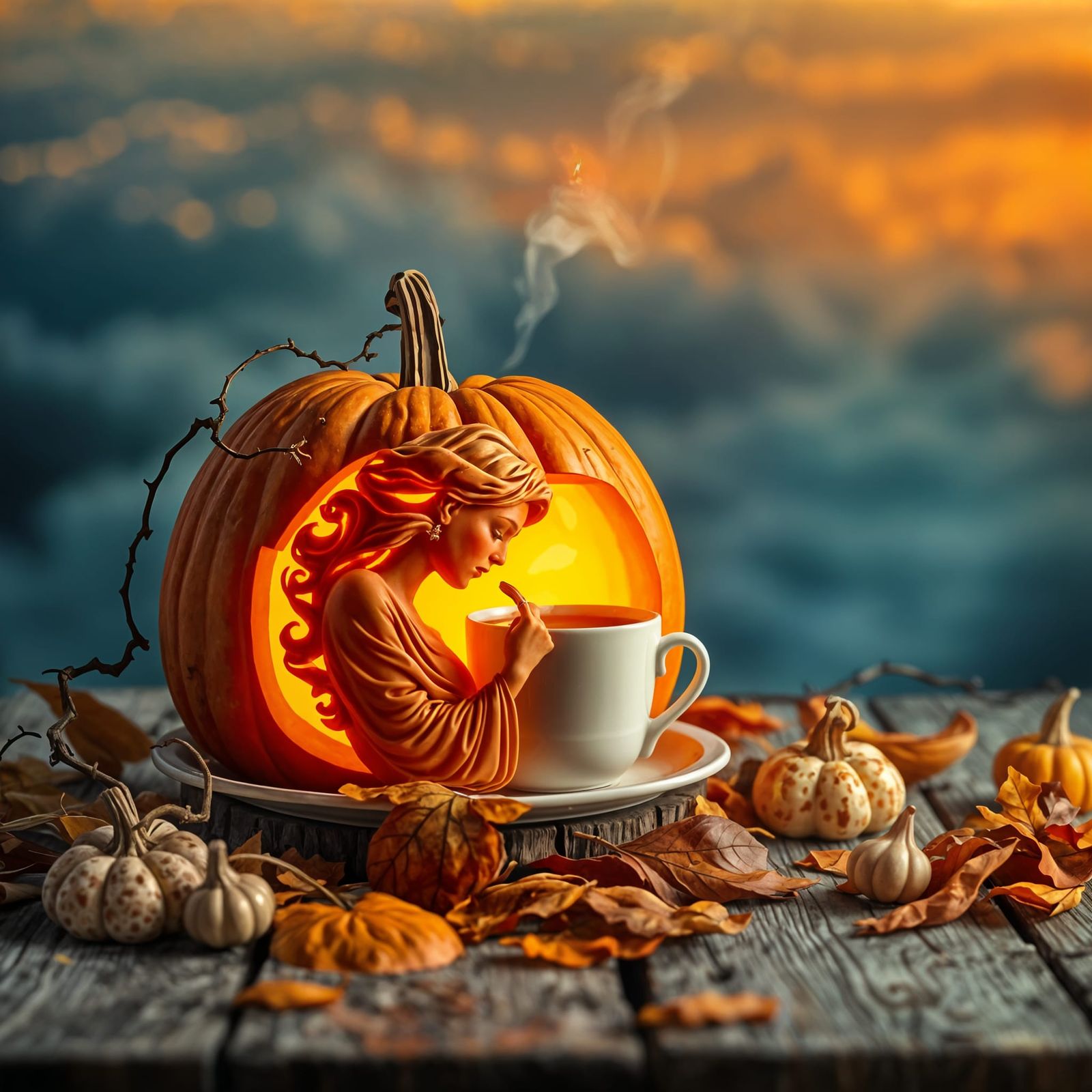 Cozy Fall Pumpkin Carving