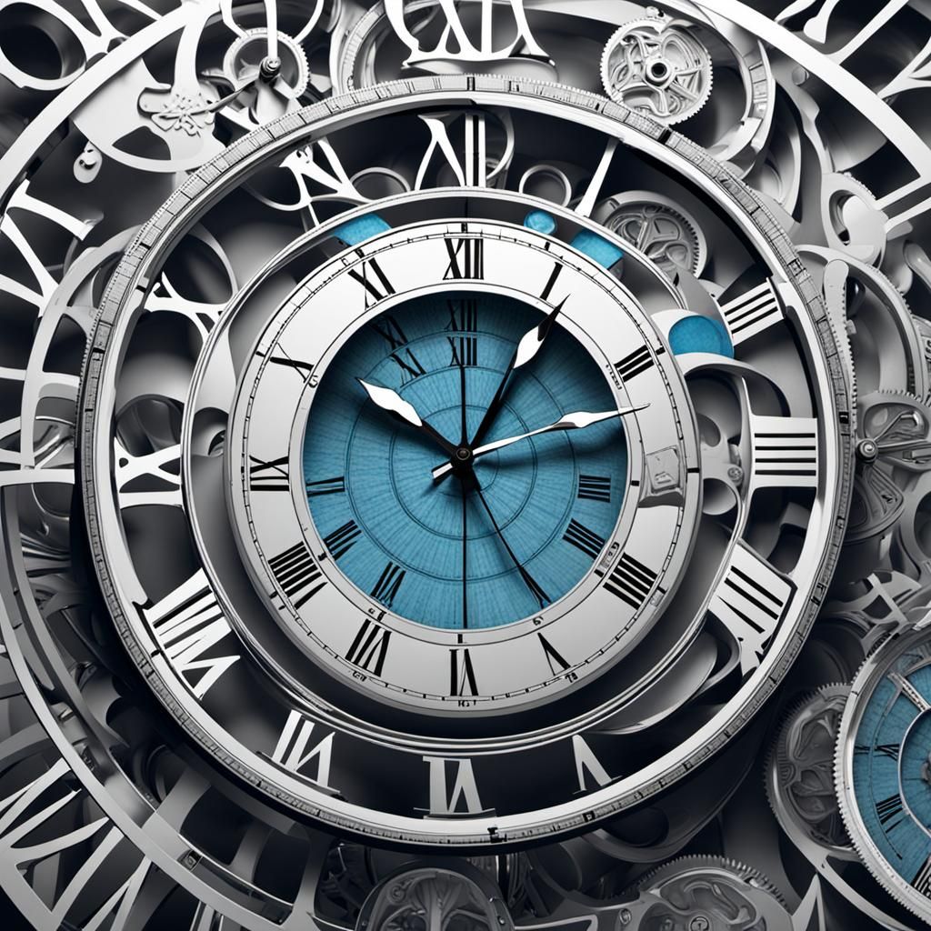 Abstract 3D Time Illusion Rendering