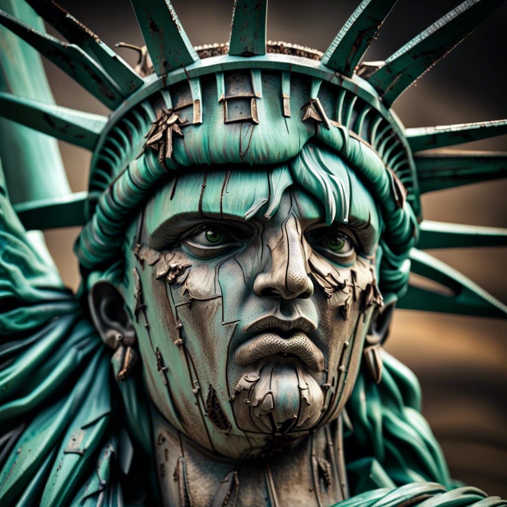 Post-Apocalyptic Statue of Liberty in HDR