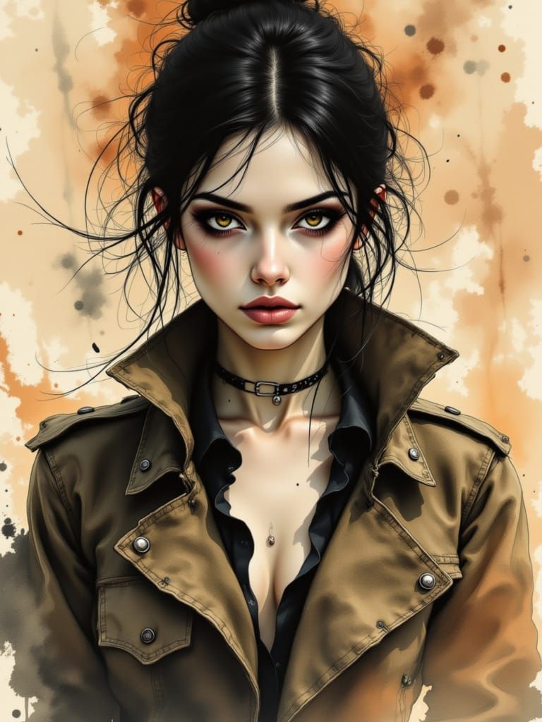 Surreal Portrait in Moody Urban Aesthetic