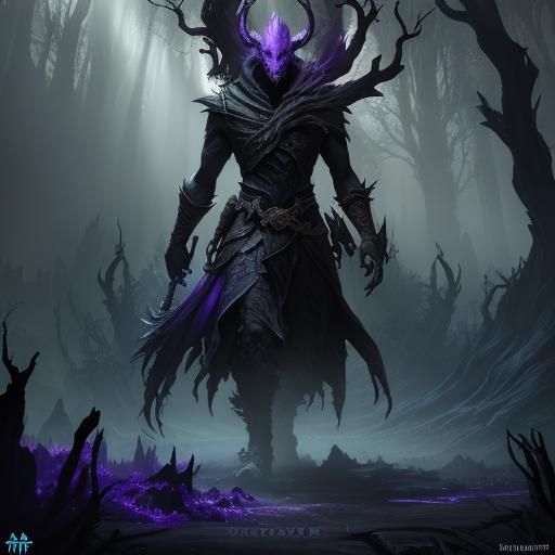 Drow Beast Tamer in Dark Fantasy Cityscape