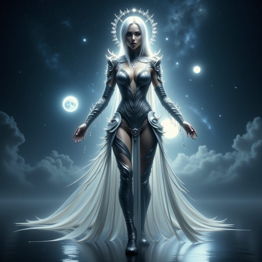 Sci-Fi Heroine Astra in Art Nouveau Punk Style