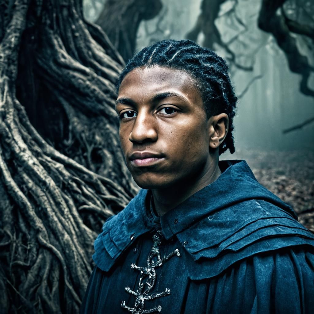 Dark Fantasy Portrait in Horror Style