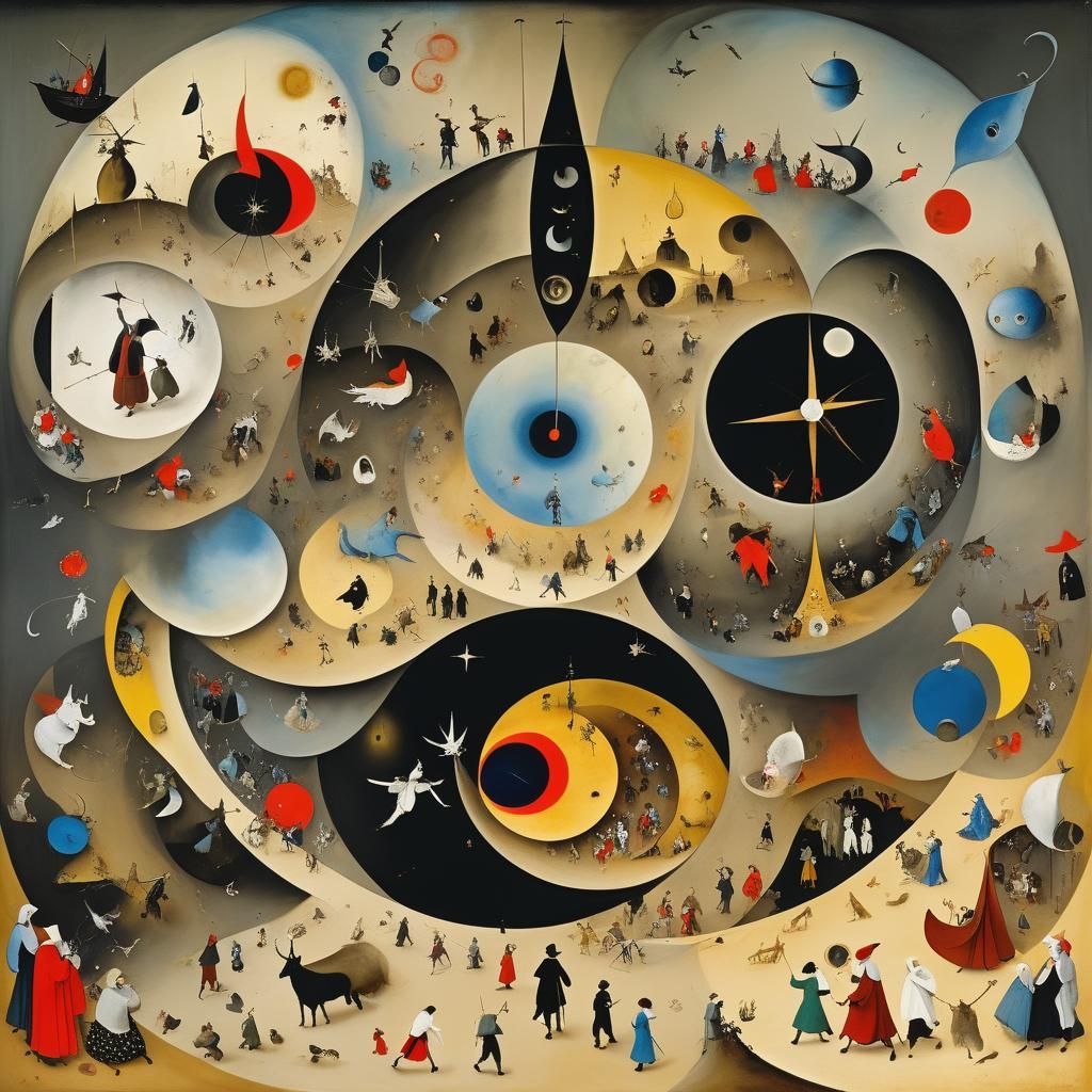 Surreal Time Parade Inspired by Bosch and Ghibli