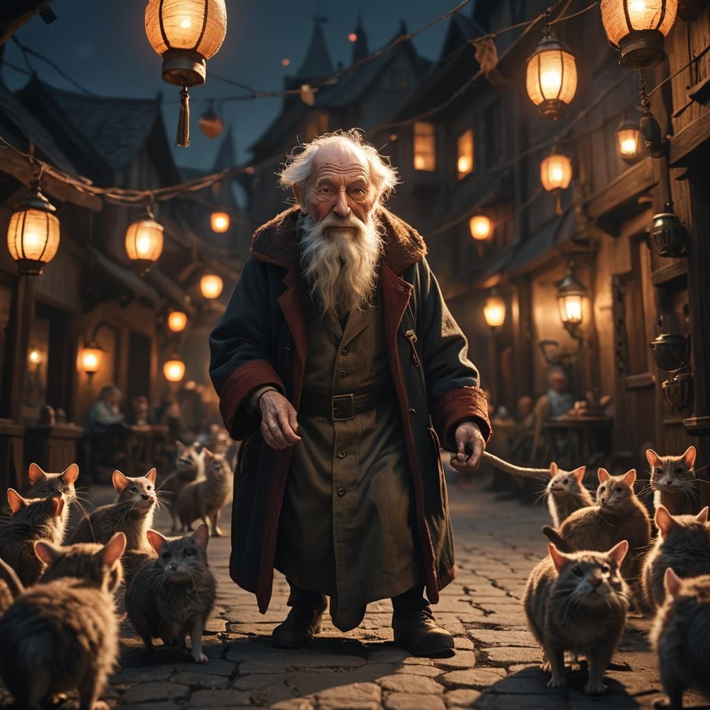 Wise Man Transforms: A Dark Fantasy Scene