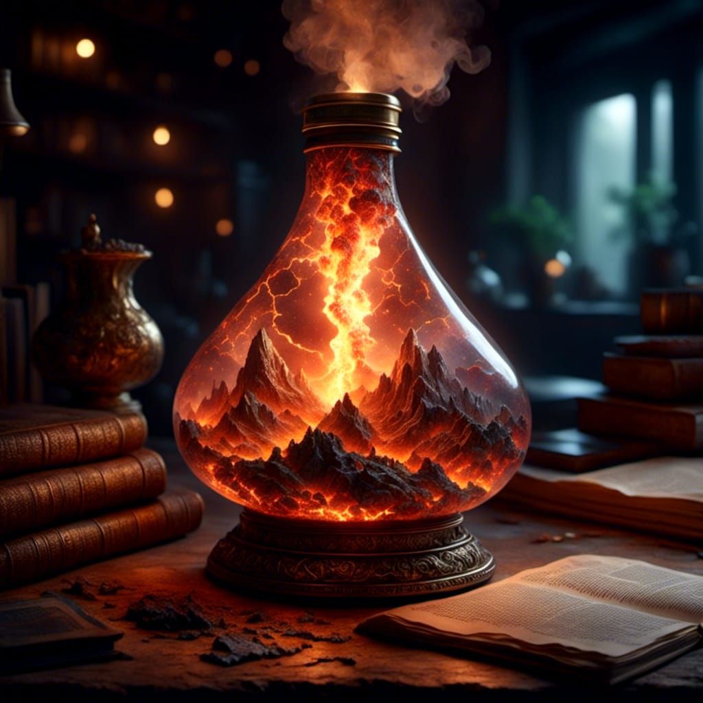 Magmatic Lamp with Topographical Detail