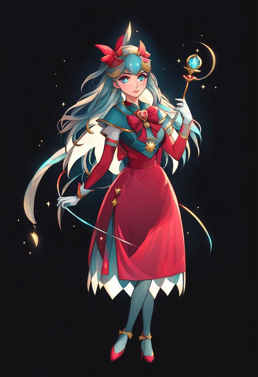 Magical Girl Character in Light Style