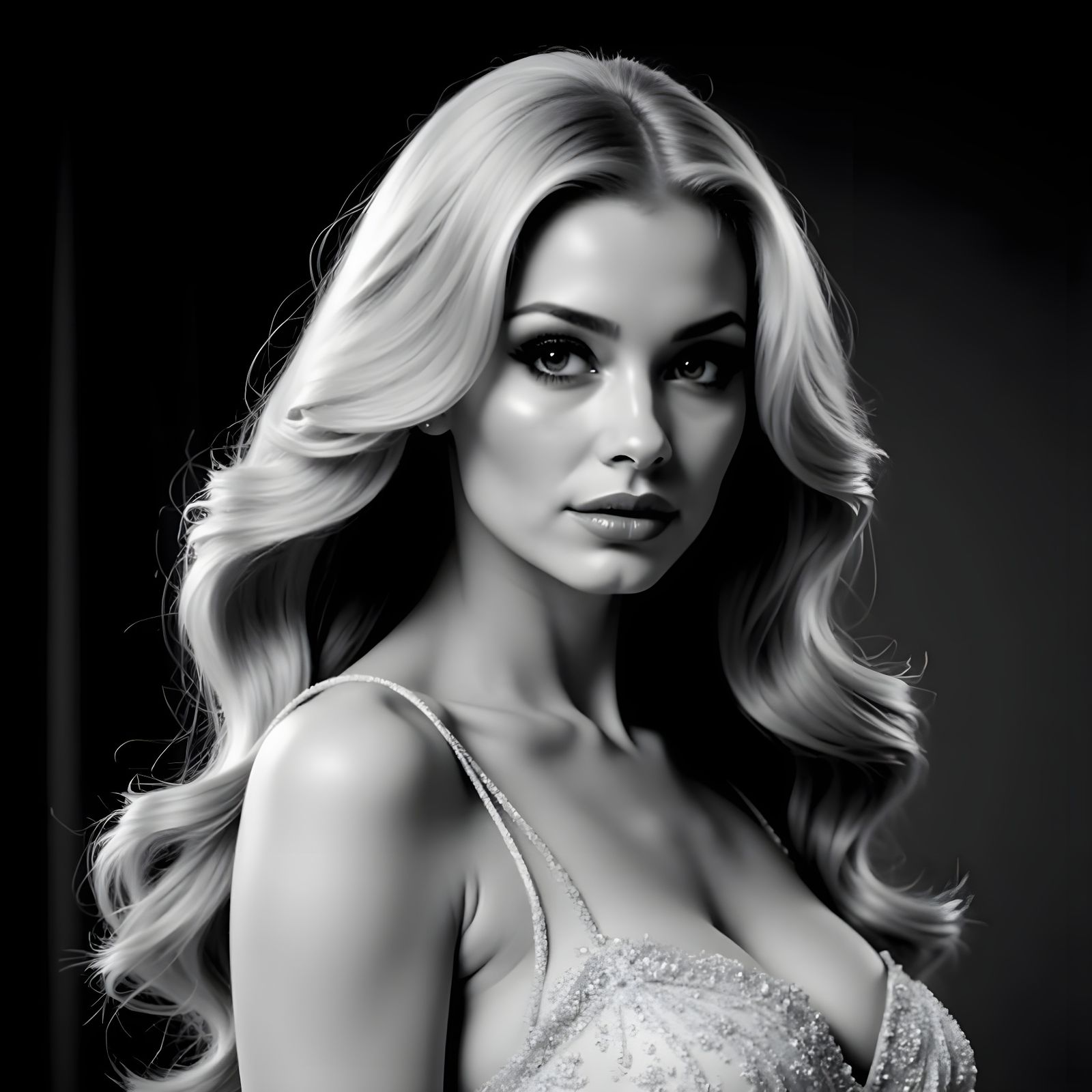 Elegant Woman in Chiaroscuro Lighting