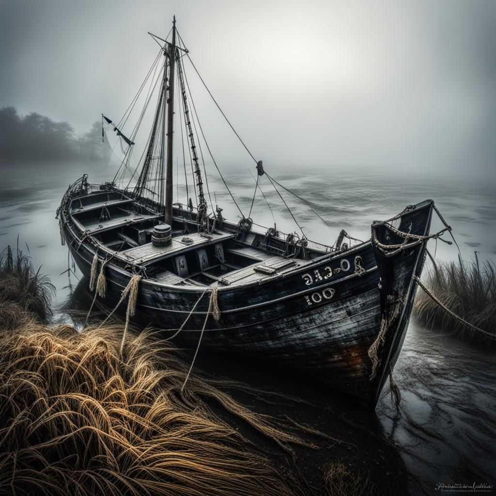 Farewell Voyage: A Hyperrealistic Seascape