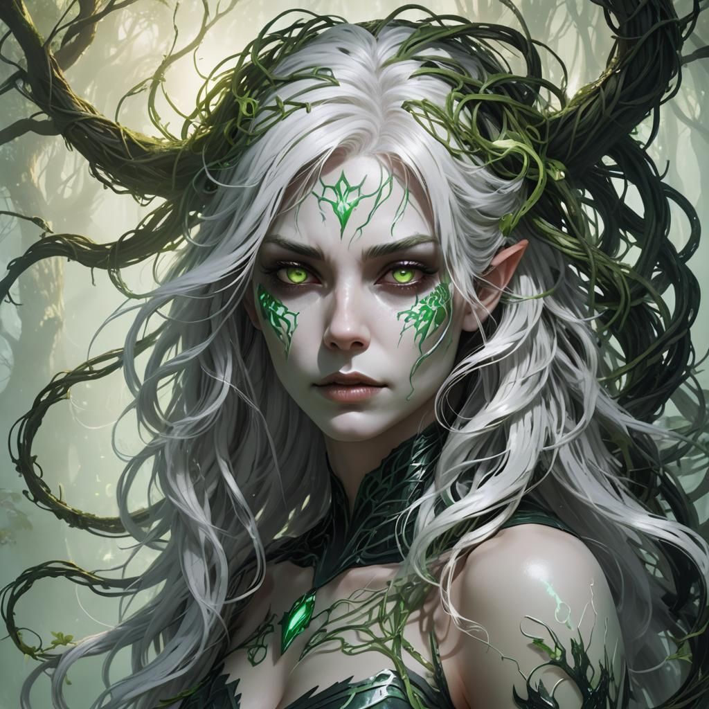 Eerie Ghost Girl Portrait in Anime Style