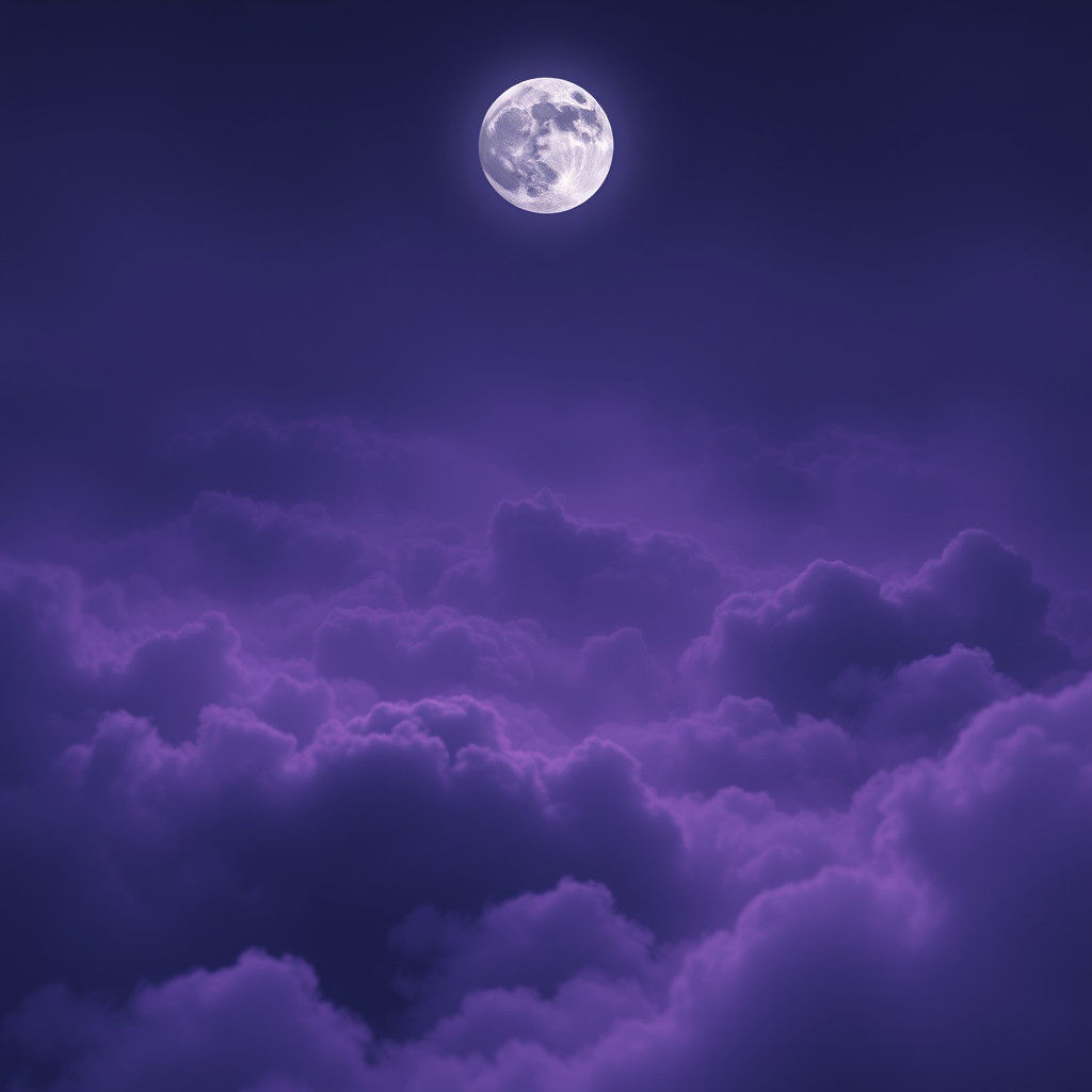 Cinematic Vampire in Dark Purple Moonlit Scene