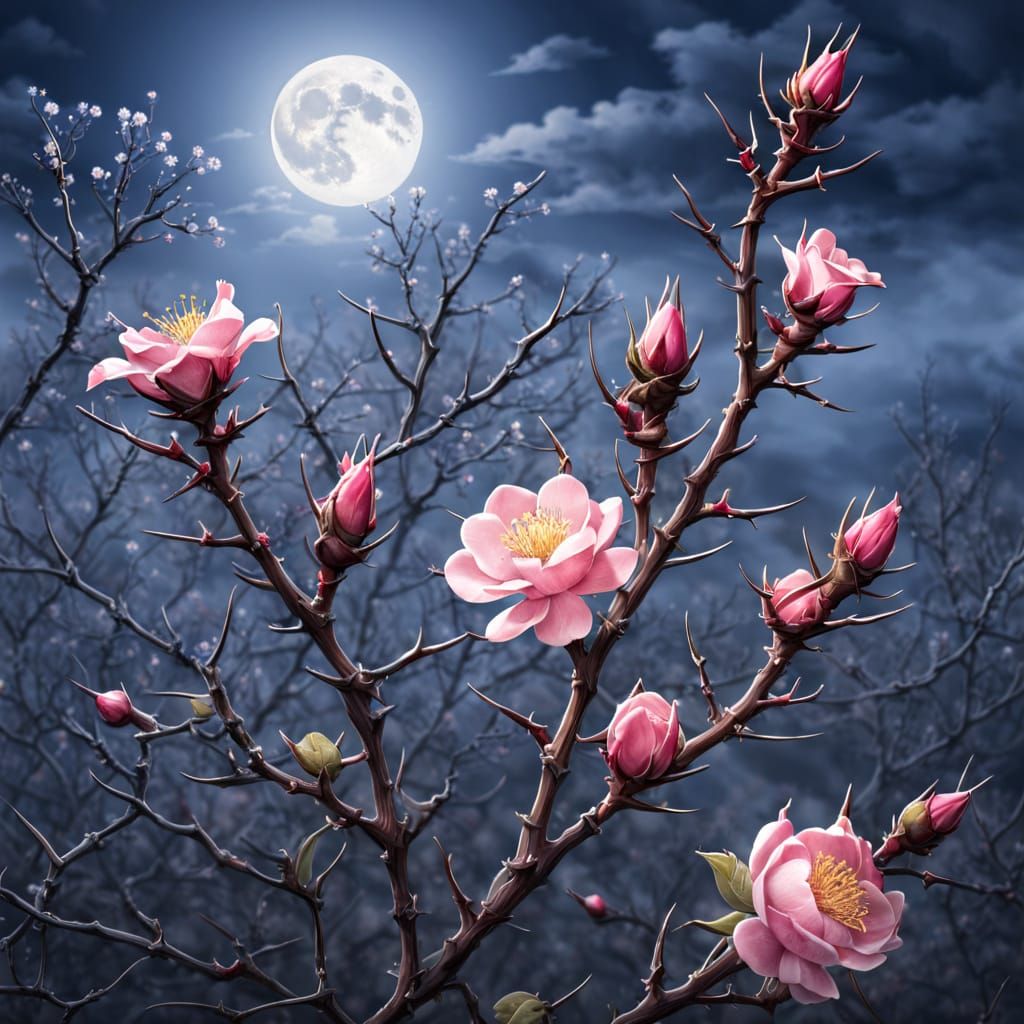 Thorns and blossoms and Moonlight