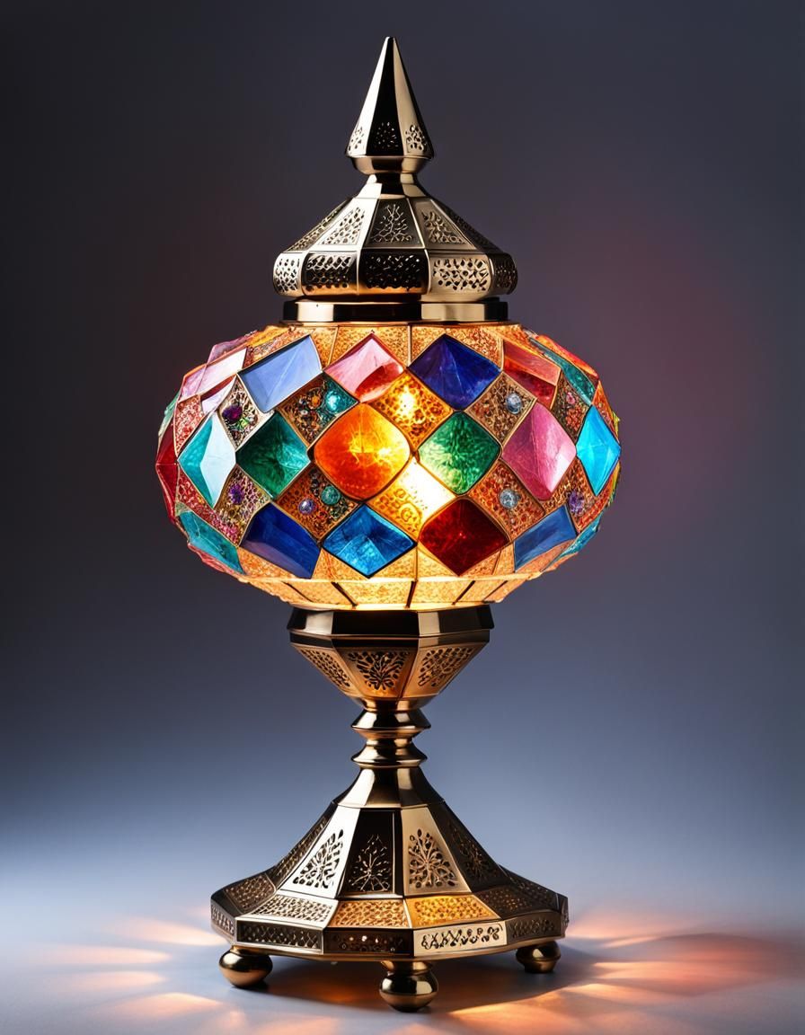 Kaleidoscopic Aladdin's Lamp: A Colorful Vision