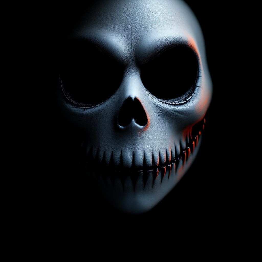 Jack Skellington's Haunting Portrait in Midnight Fantasy