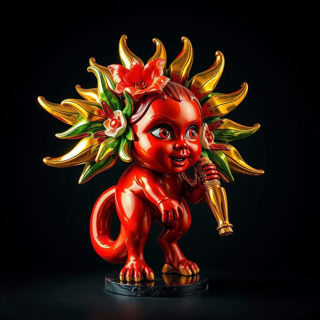 Hyperrealistic Sculpture of Reflected Glory