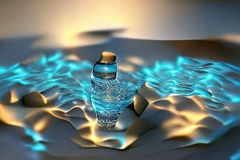 Bioluminescent Water: A Glowing Underwater Scene