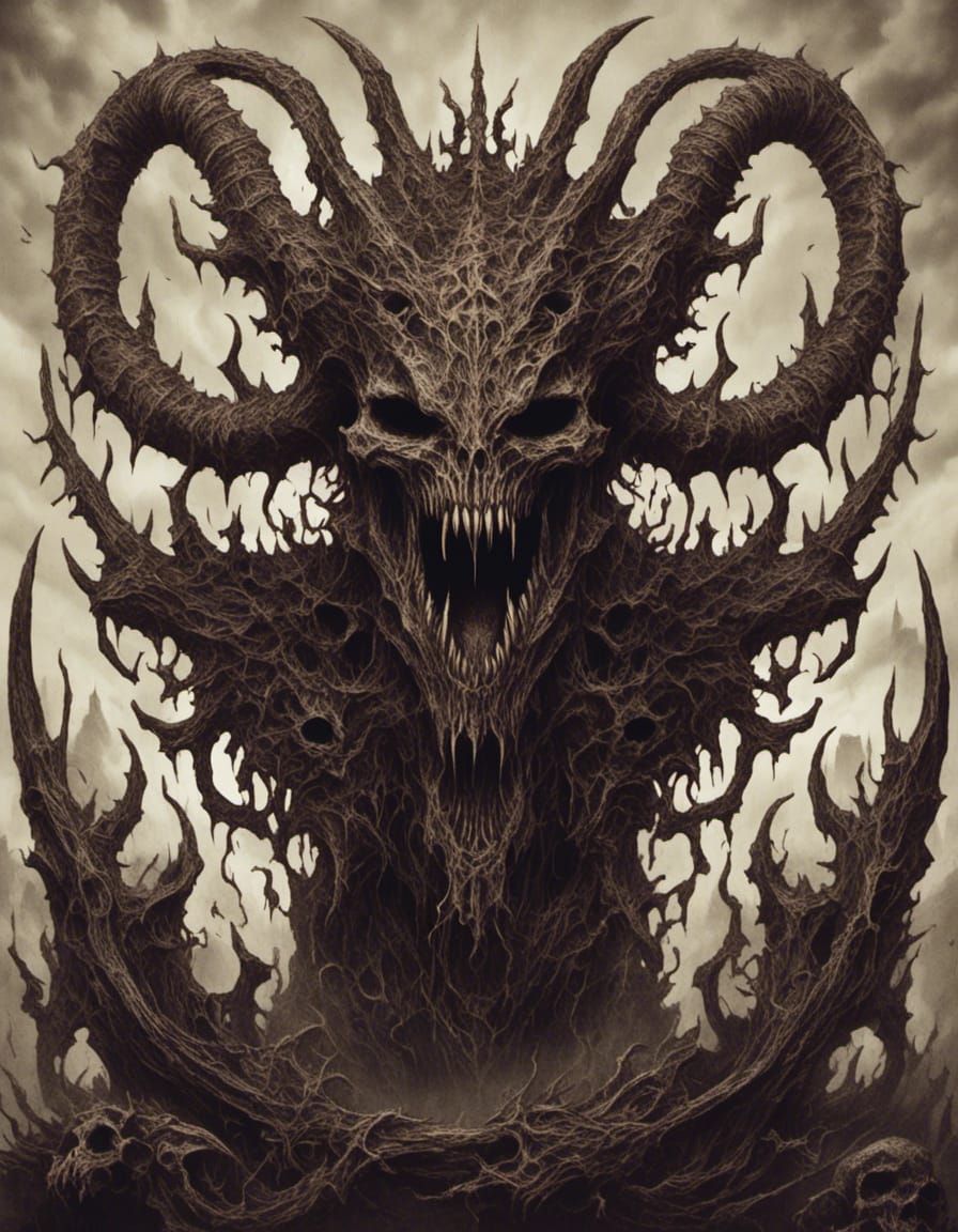 Dark Fantasy Demonology Illustration