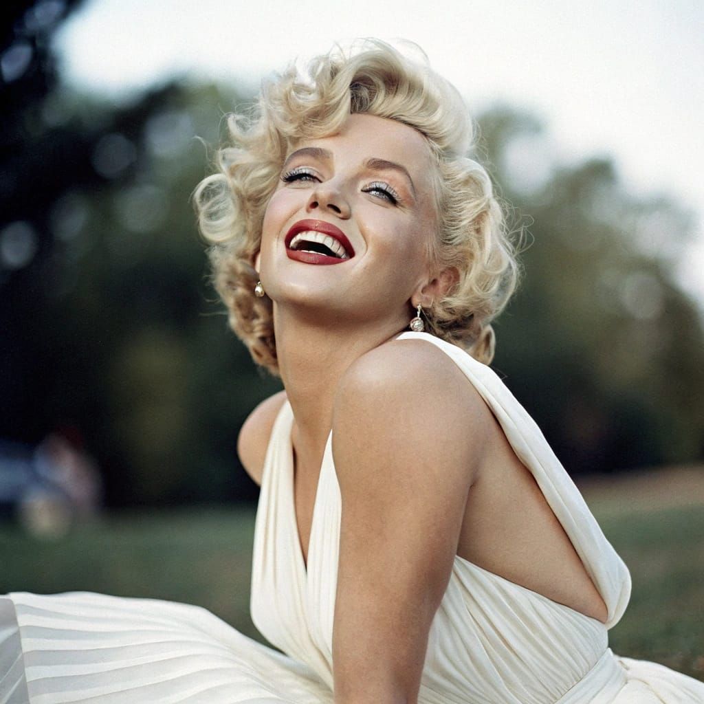 Vibrant Hollywood Goddess in Classic Style